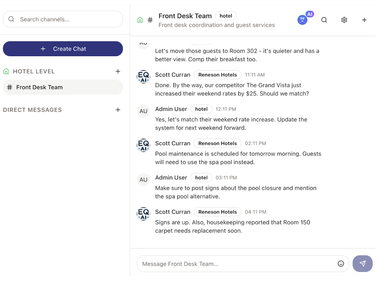GuestEQ hotel operations workflow